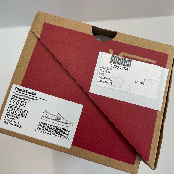 VANS Classic Slip-on Sneakers youth 7M pink/white - Picture 6 of 8